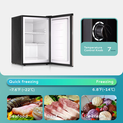 EUHOMY Compact Mini Freezer, Upright freezer Rapid Cooling - Euhomy
