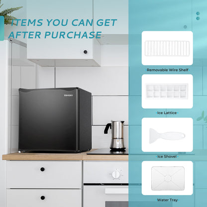 EUHOMY 1.7 Cu.Ft Mini Fridge with Compact Freezer Temperature Control - Euhomy